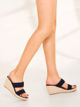 Load image into Gallery viewer, Braided Detail Espadrille Wedges