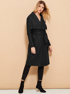 Self Tie Solid Coat