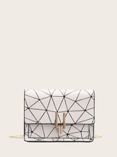 Load image into Gallery viewer, Geometric Print Chain Crossbody Bag