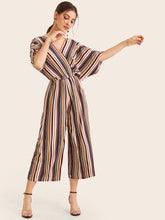 Load image into Gallery viewer, Colorful Stripe Wide Leg Jumpsuit