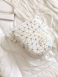 Crown Decor Geometric Print Backpack