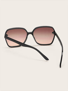 Plain Frame Tinted Lens Sunglasses