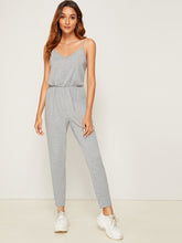 Load image into Gallery viewer, Solid Blouson Slip Jumpsuit