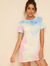 Load image into Gallery viewer, Tie Dye T-shirt Dress