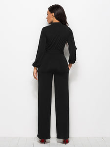 Tie Waist Wide Leg Jumpsuit