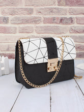 Load image into Gallery viewer, Geometric Print Flap Chain Bag