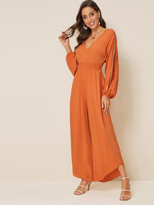 Split Sleeve Asymmetrical Hem Jumpsuit