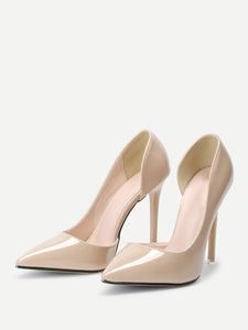 Pointed Toe PU Pumps