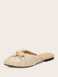 Bow Decor Flat Mules