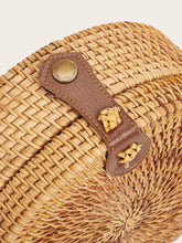 Load image into Gallery viewer, Round Shaped Woven Crossbody Bag