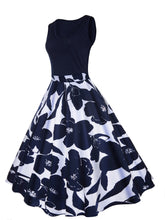 Load image into Gallery viewer, 50s Floral Print Circle Dress