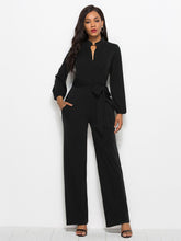 Load image into Gallery viewer, Tie Waist Wide Leg Jumpsuit