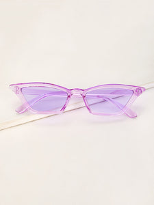 Plain Frame Tinted Lens Sunglasses