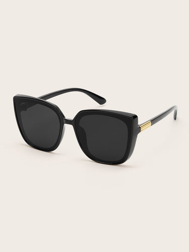 Plain Frame Flat Lens Sunglasses