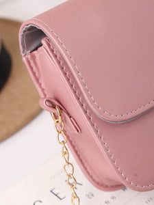 PU Flap Shoulder Bag With Chain