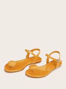 Toe Post Buckle Strap Sandals