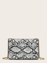 Load image into Gallery viewer, Snakeskin Print Chain Crossbody Bag