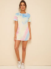 Load image into Gallery viewer, Tie Dye T-shirt Dress