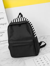 Load image into Gallery viewer, Striped Detail Nylon Backpack