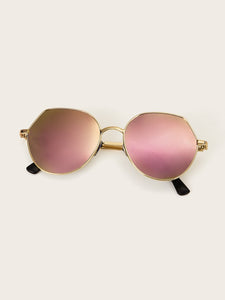 Metal Frame Mirror Lens Sunglasses