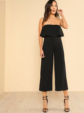 Load image into Gallery viewer, Wide Leg Flounce Tube Jumpsuit