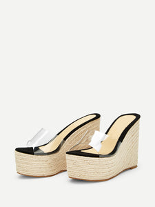 Solid Transparent Straw Wedges