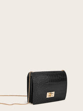 Load image into Gallery viewer, Twist Lock Croc Embossed Crossbody Bag