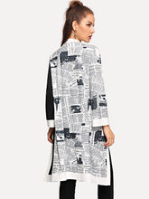 Load image into Gallery viewer, Letter Print Panel Outerwear