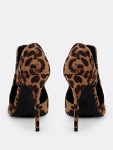 Load image into Gallery viewer, Leopard Open Shank High Vamp Pointy Tie Pumps