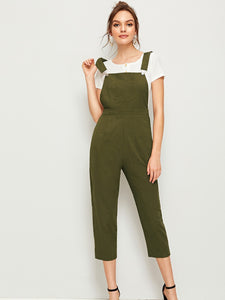 Gingham Pocket Side Overalls