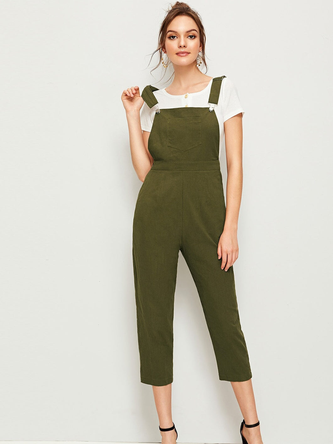 Gingham Pocket Side Overalls