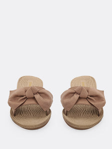 Woven Twine Sole Knot Detail Slide Sandals