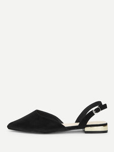 Solid Slingback Dorsay Flats