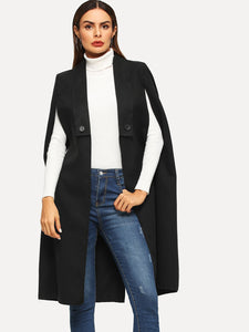 Shawl Collar Longline Coat