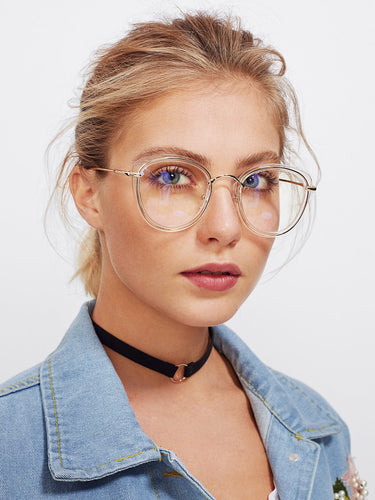 Clear Frame Cat Eye Glasses