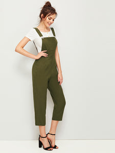 Gingham Pocket Side Overalls