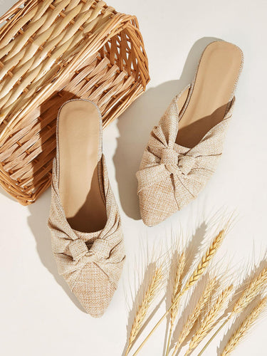 Bow Decor Flat Mules