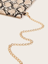 Load image into Gallery viewer, Twist Lock Snakeskin Print Chain Bag