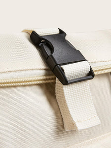 Release Buckle Front Oxford Fabric Crossbody Bag