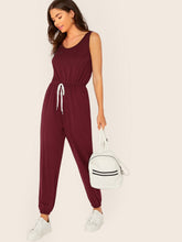 Load image into Gallery viewer, Drawstring Waist Tank Jumpsuit