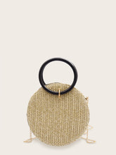 Load image into Gallery viewer, Woven Round Shaped Chain Bag With Ring Handle