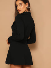 Load image into Gallery viewer, Double Breasted Zip Front Blazer Dress