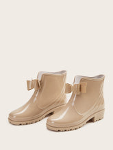 Load image into Gallery viewer, Bow Decor Lug Sole Rain Boots