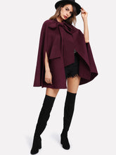 Load image into Gallery viewer, Slit Back Tied Front Cape Coat