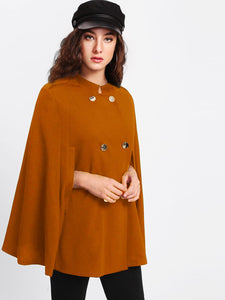 Double Breasted Cape Coat