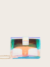 Load image into Gallery viewer, Buckle Detail Iridescent Chain Crossbody Bag