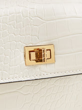 Load image into Gallery viewer, Twist Lock Croc Embossed Satchel Bag