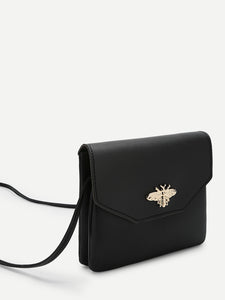 Bee Decor Flap Design Crossbody Bag