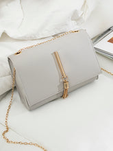 Load image into Gallery viewer, Tassel Decor Flap Chain Crossbody Bag