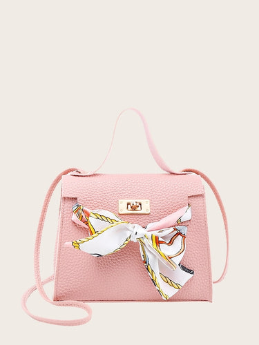 Pebble Detail Bow Tie Satchel Bag